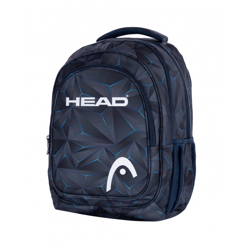 Rucsac pentru scoala, motiv geometric, HEAD AB300-3DBE Blue Lava