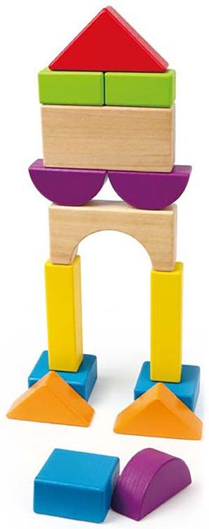 Set cuburi din lemn, Hape, 15 piese