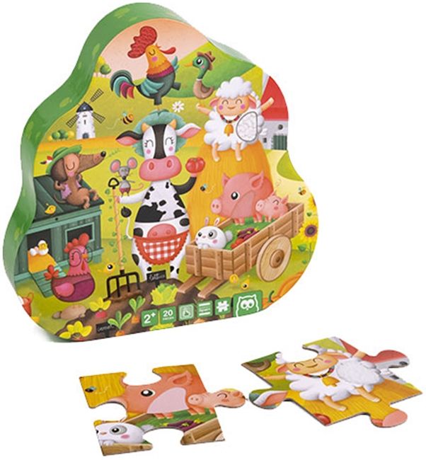 Puzzle tactil Eurekakids, Fermă, 20 de piese