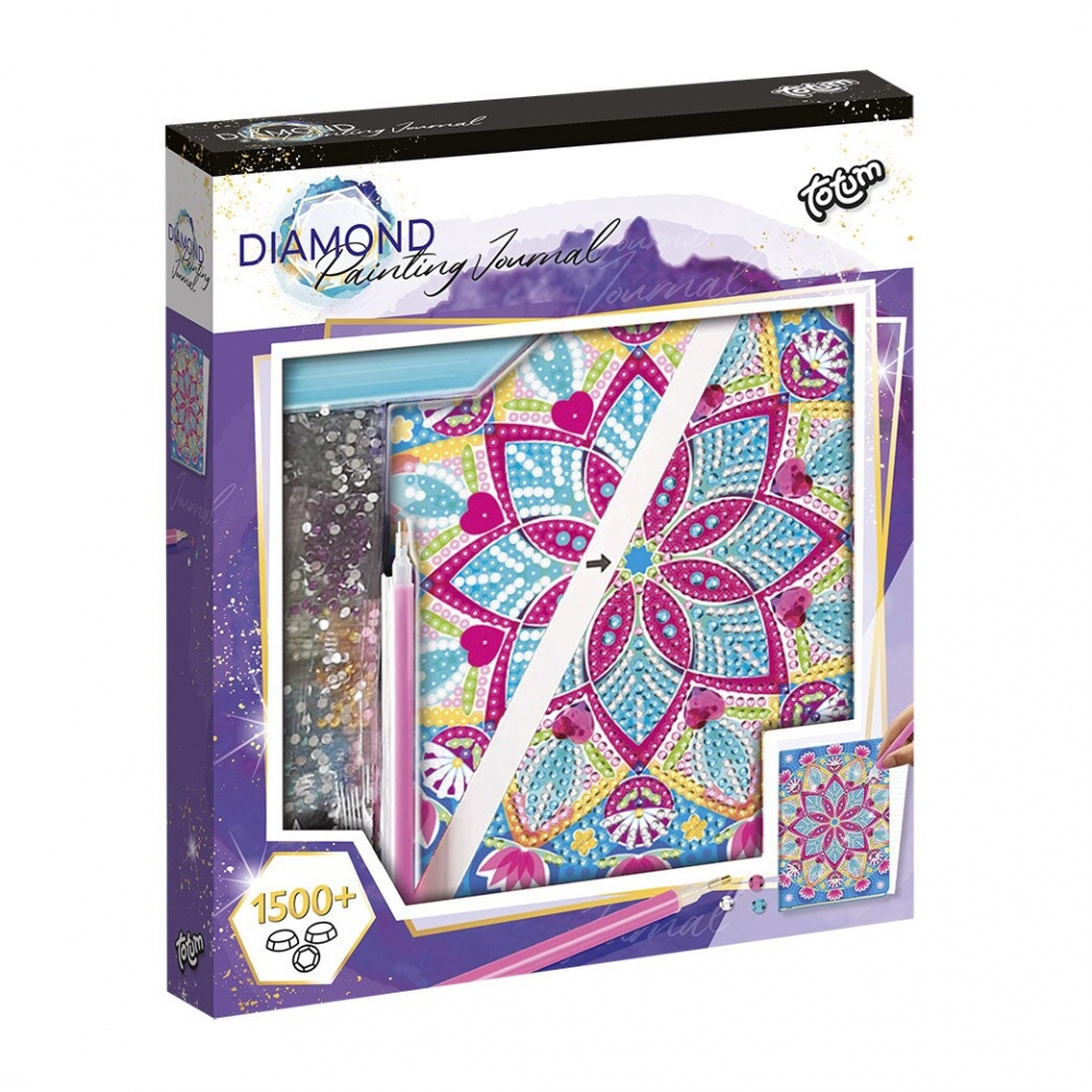 Set creativ, Totum, Decoreaza-ti propriul jurnal cu diamante, Mandala