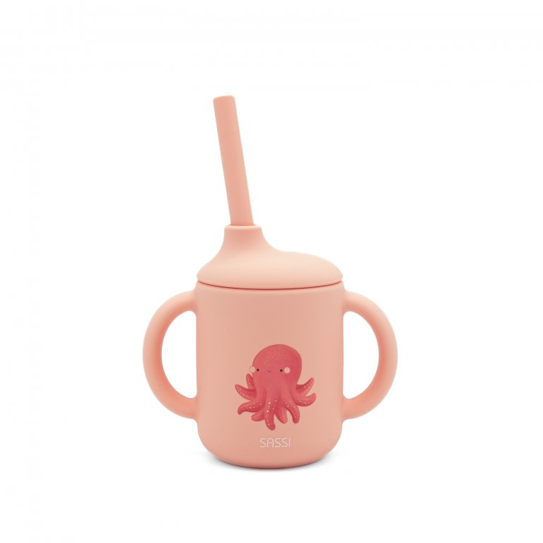 Cana din silicon cu paie Sassi, Octopus