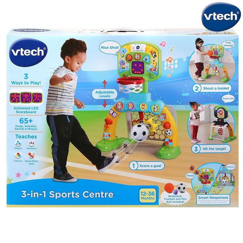 Jucarie interactiva, Vtech, Centru sportiv 3 in 1, 58 x 66 x 44 cm