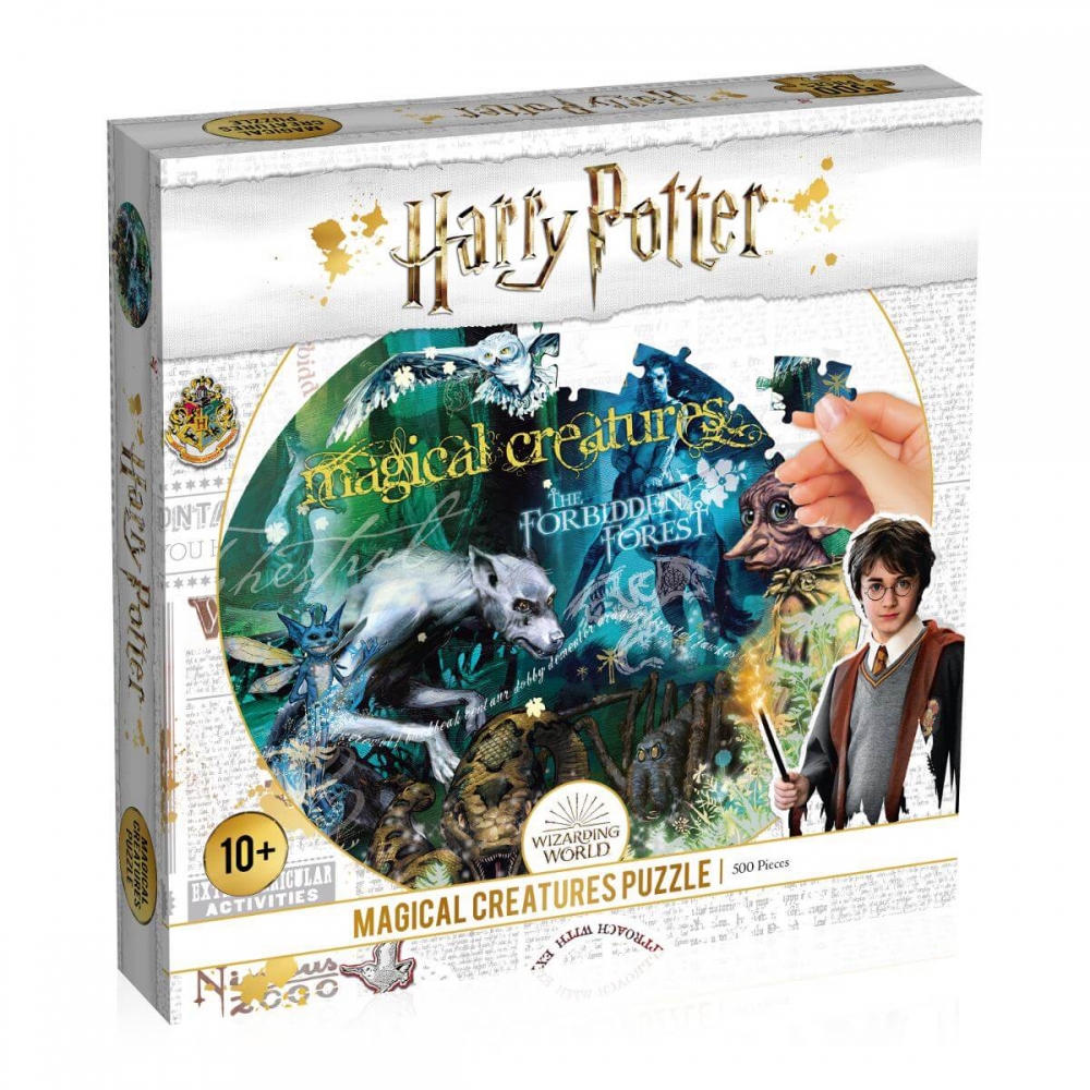 Puzzle Harry Potter Magical Creatures , 500 piese, Negru
