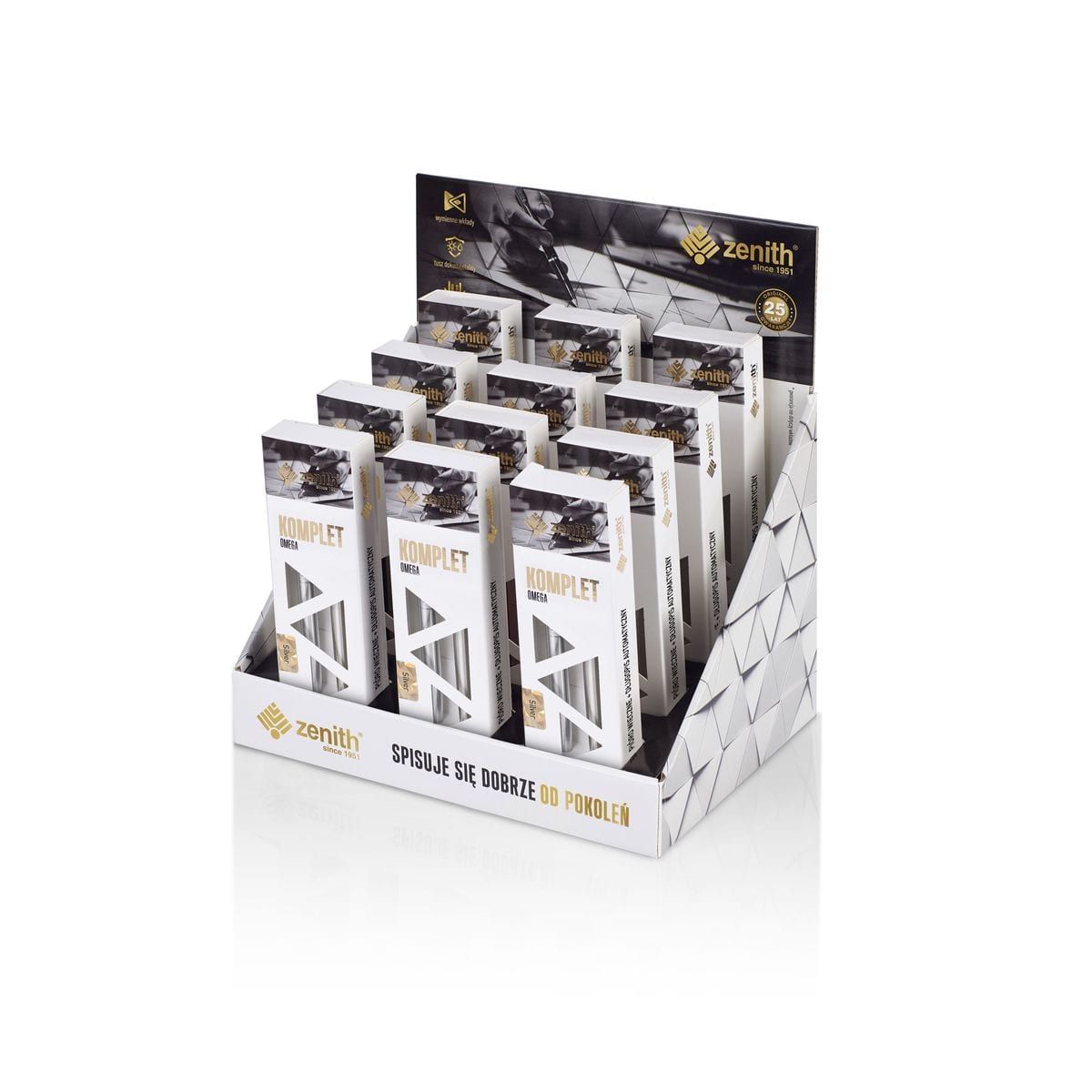ZENITH Silver pen and pen set in a box