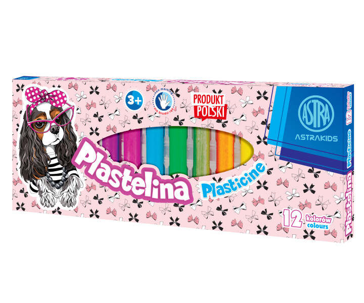Set de plastilină, Astra, Căței, 12 culori