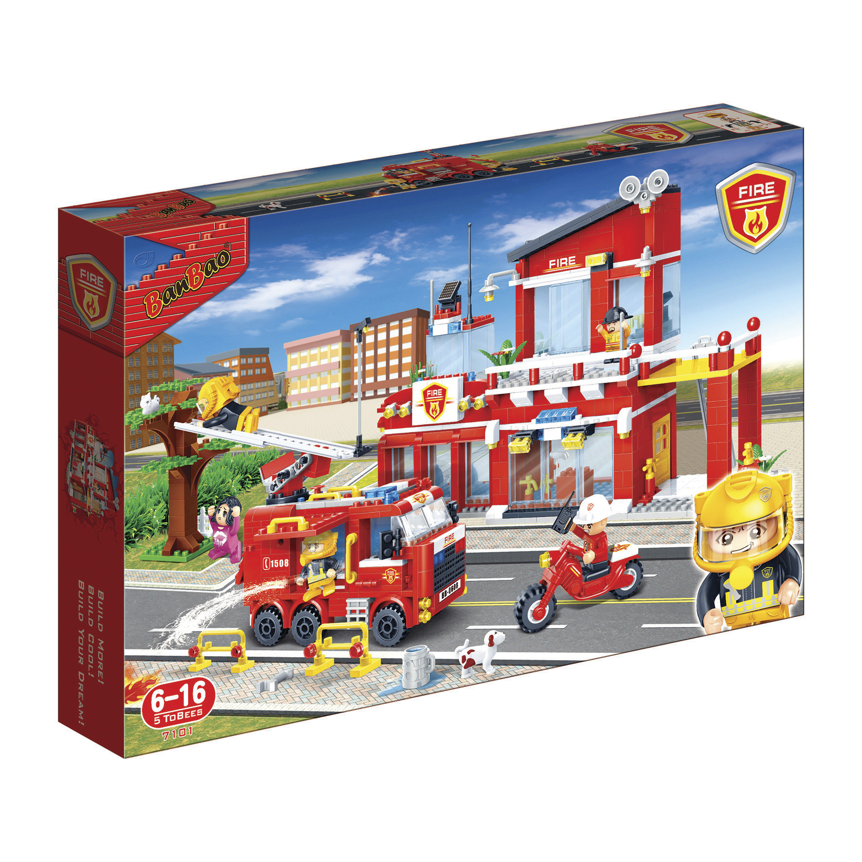 Constructor, BanBao, Fire Department, 828 parts