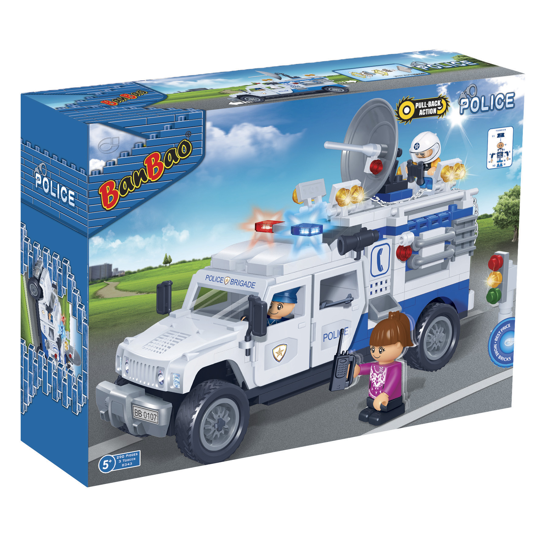 Constructor Ban Bao - Patrol Car - 290 parts 