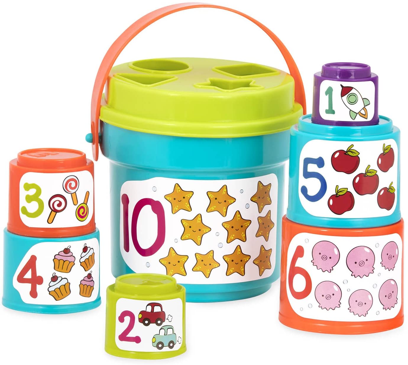 Play set, Battat, Sorting and arranging buckets, 10 pieces