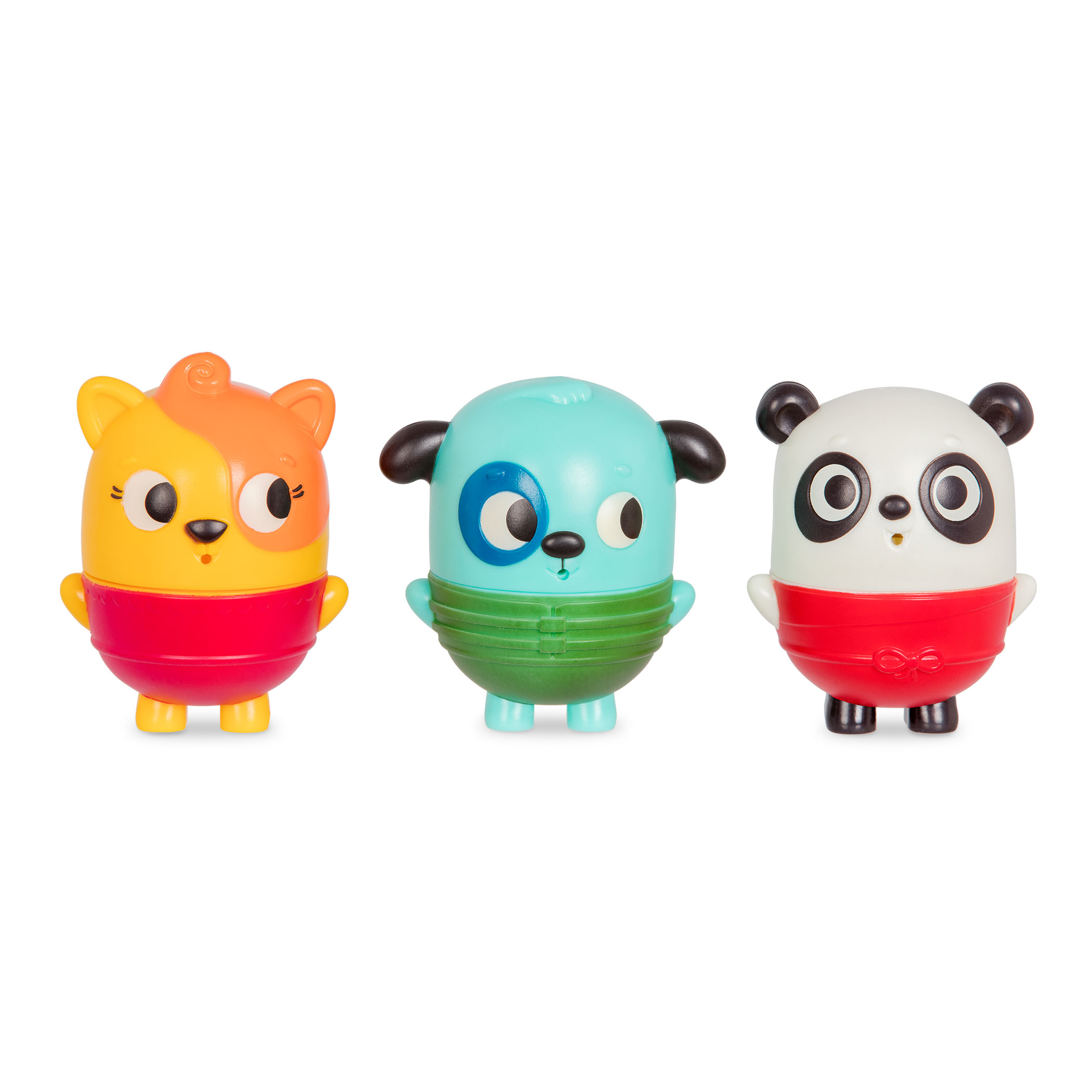 Set 3 jucarii interactive pentru baie B.Toys, animalute colorate, 6m+