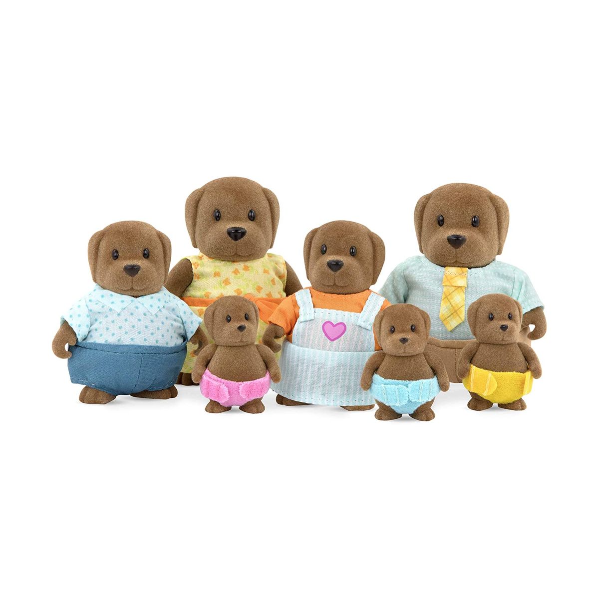 Set de figurine, Battat, Li′l Woodzeez, Familia Big Puppy