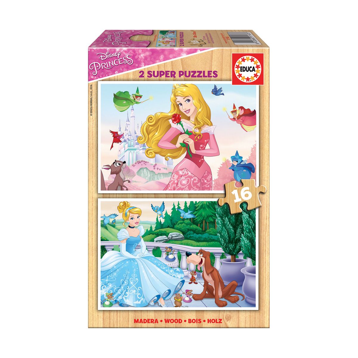Disney princesses - puzzle 2x16 pieces