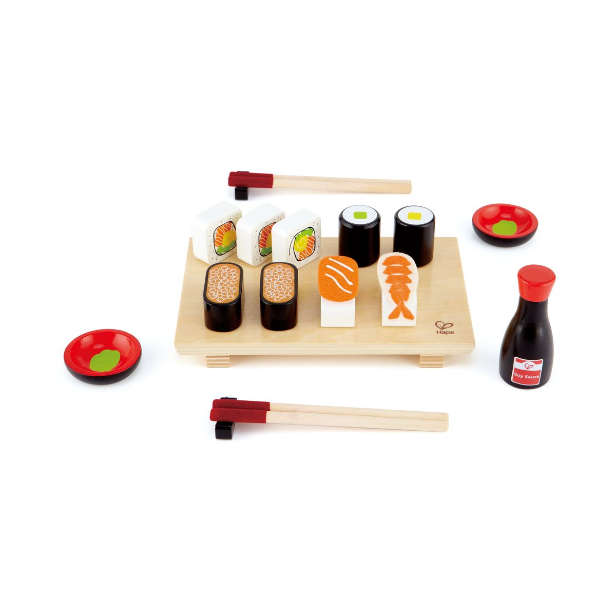 Wooden cooking set, Hape, Sushi, 21 pieces