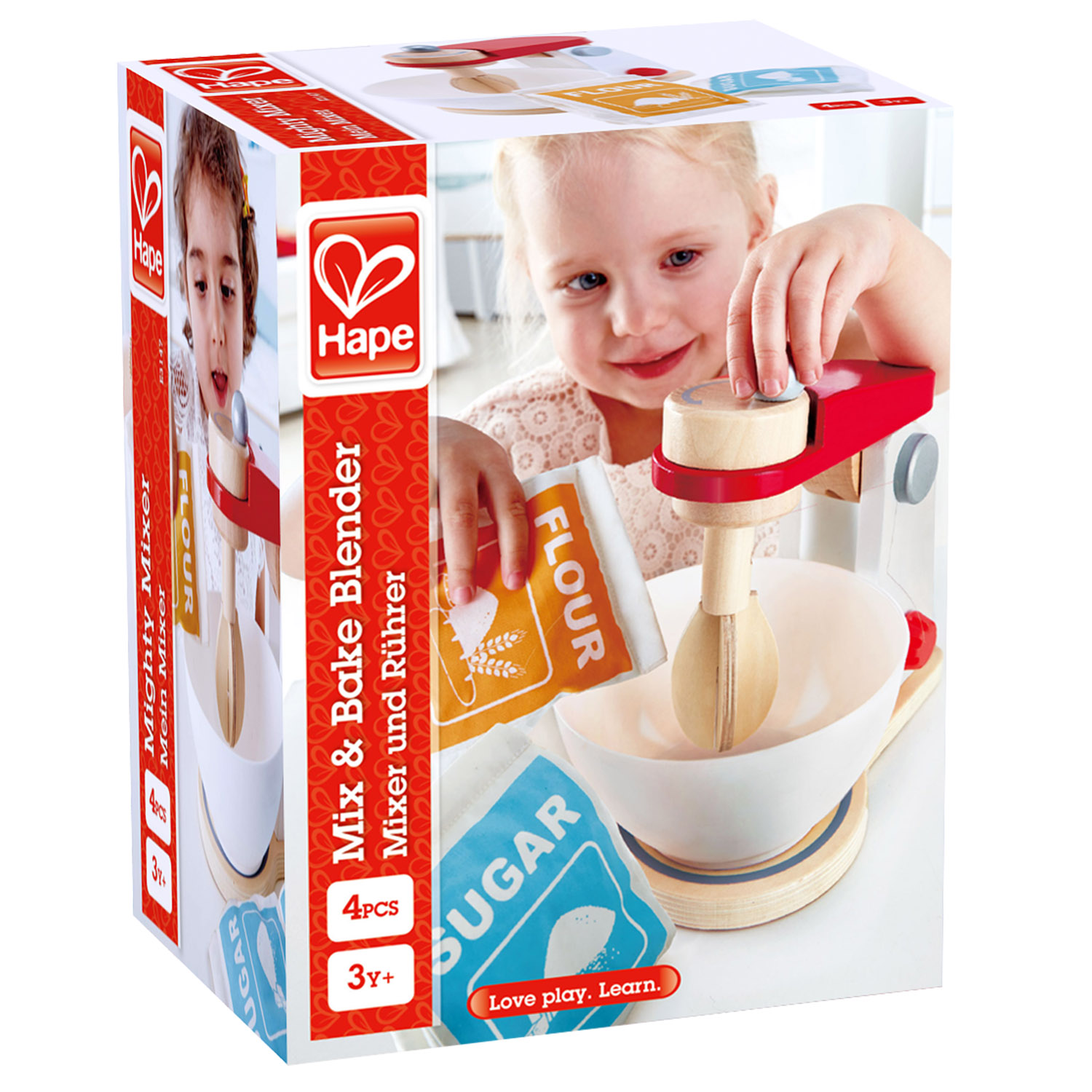 Set de joacă, Hape, Mixer din lemn, 4 piese