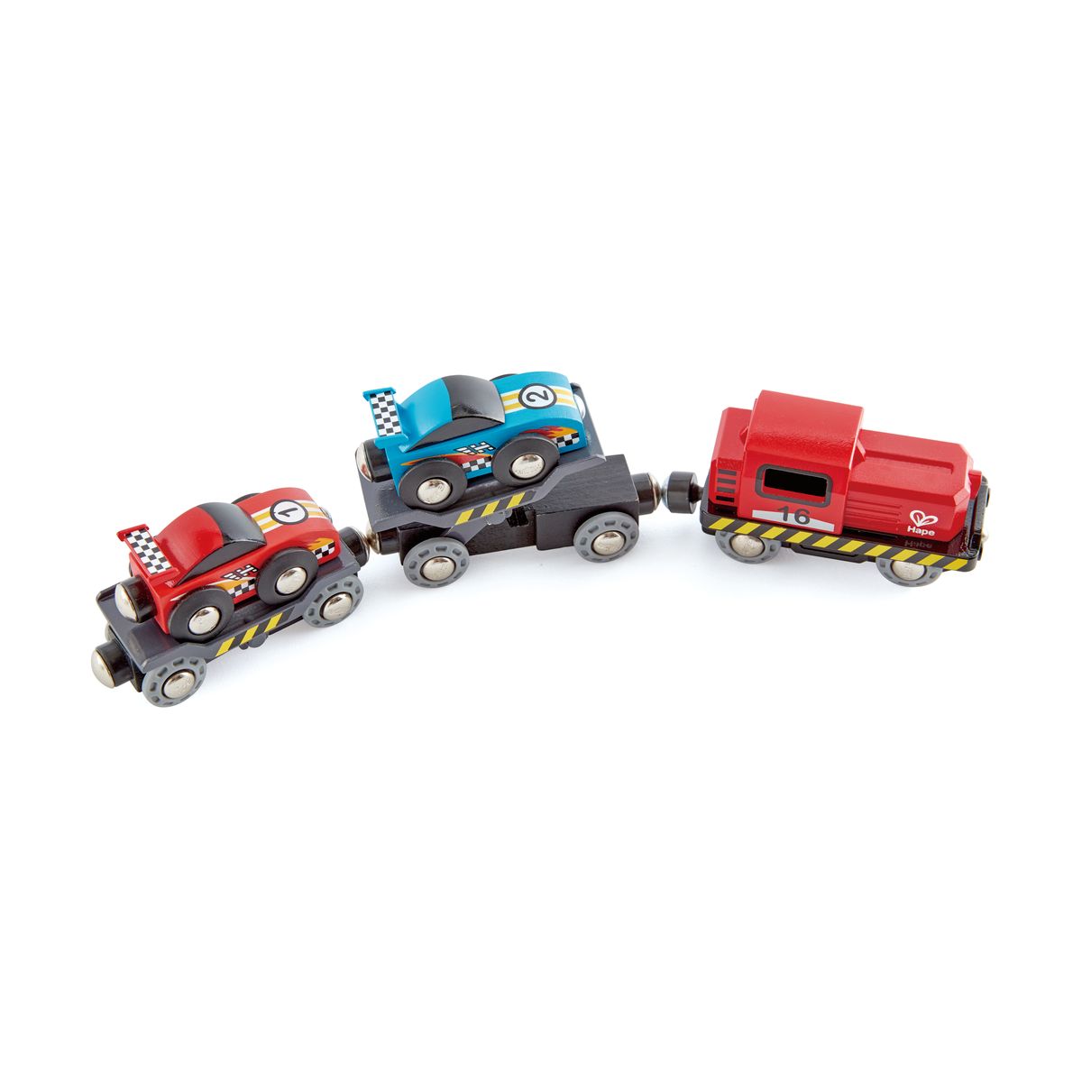 Set de joaca Hape - Trenuletul transportor de masini de curse