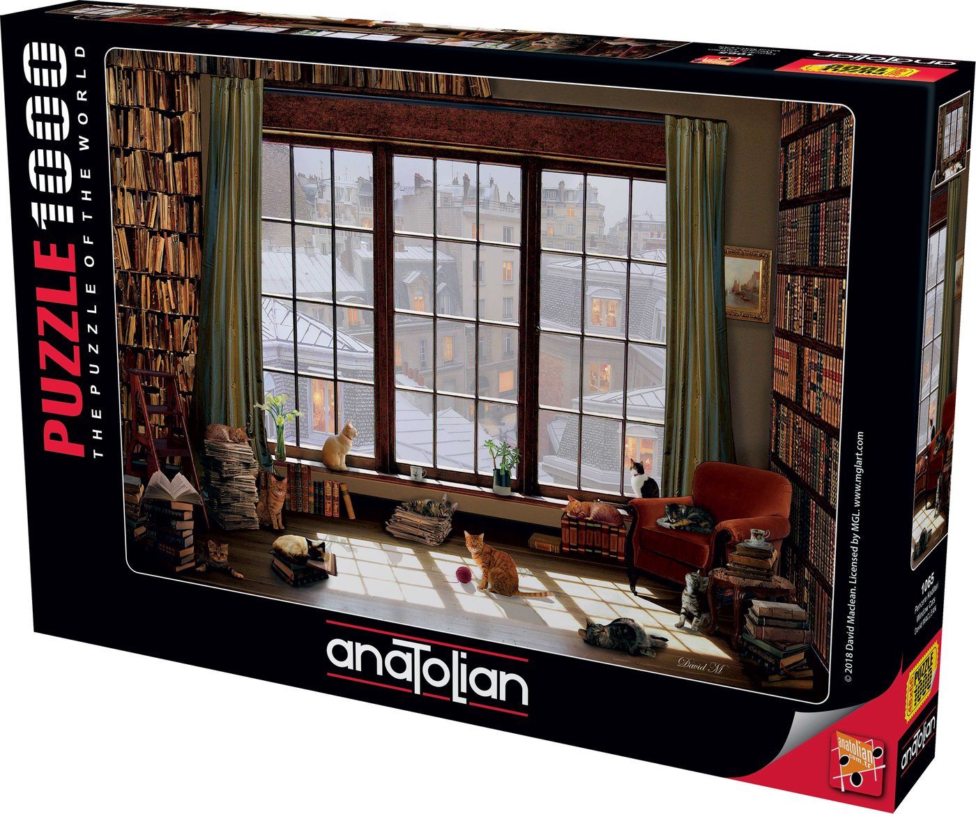 Puzzle, Anatolian, Pisici la fereastră, 1000 de piese