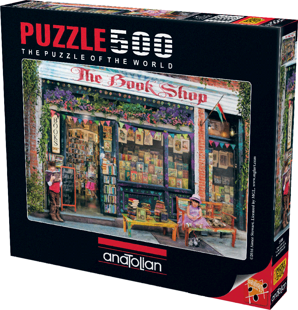 Puzzle, Anatolian, Copii în fața unei librării, 500 de piese