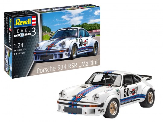 Machetă de asamblare, Revell, Porsche 934 RSR Martini, 104 piese