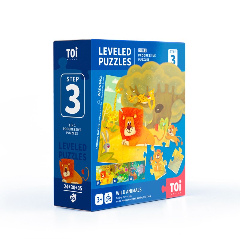 Puzzle Animals Level 3, Toi World, Multicolor